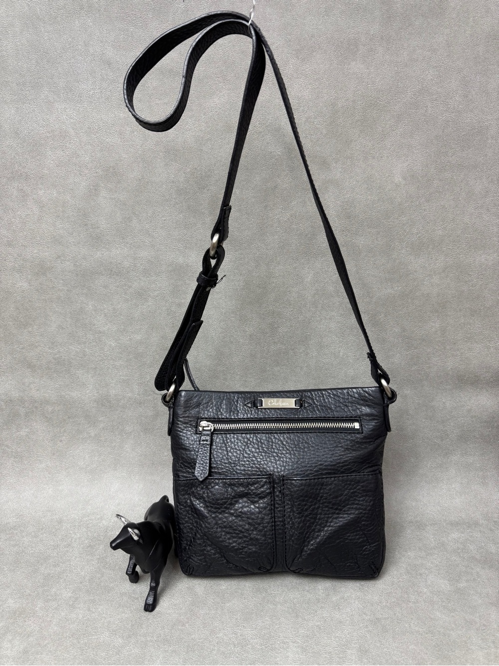 Cole Haan Black Pebbled Leather Crossbody Bag